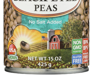 Eden Foods: Bean Black Eyed Peas No Salt Added Organic, 15 Oz