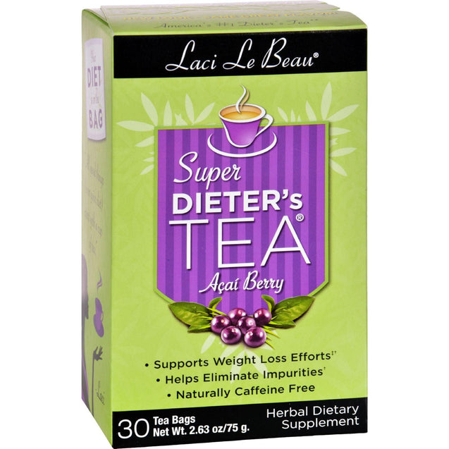 Laci Le Beau Super Dieter's Tea With Acai Berry Extract - 30 Tea Bags - RubertOrganics
