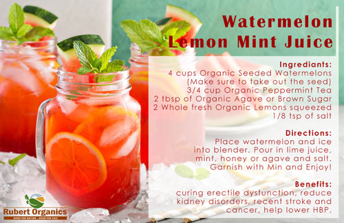 Watermelon Lemon Mint Juice