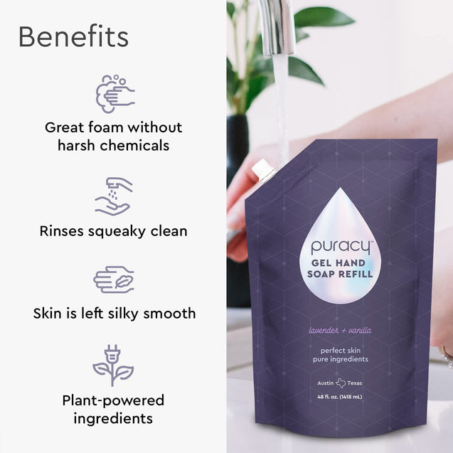 Puracy Organic Hand Soap Refill, Lavender & Vanilla