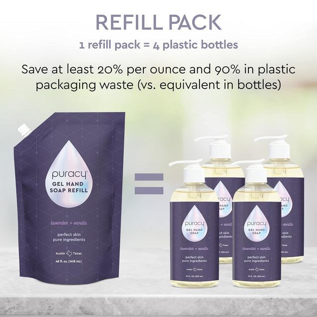 Puracy Organic Hand Soap Refill, Lavender & Vanilla