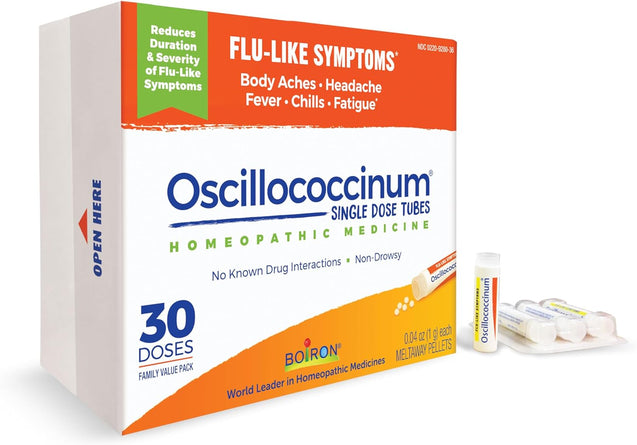 Boiron Oscillococcinum For Relief From Flu-Like Symptoms Of Body Aches, Headache, Fever, Chills, And Fatigue - 30 Count