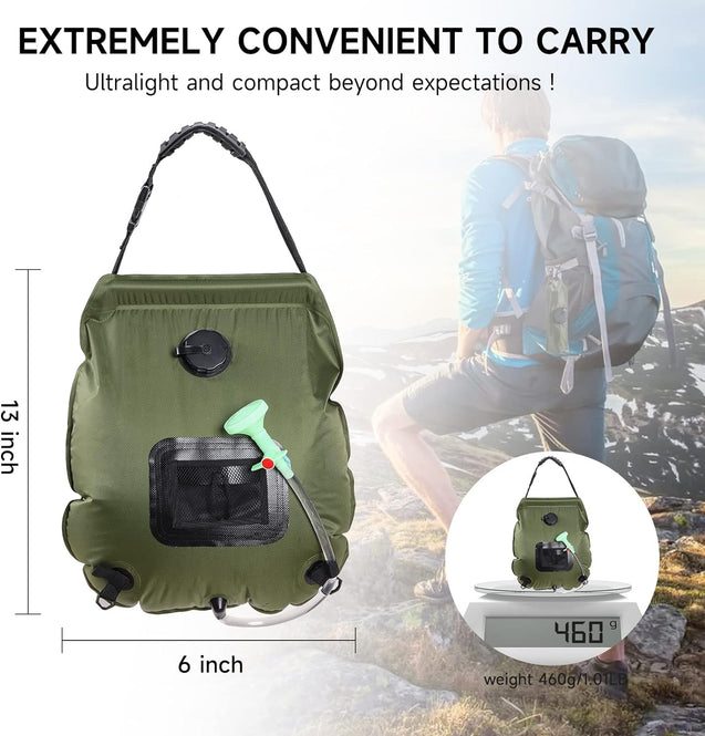 Solar Portable Shower Bag for Outdoor Hygiene