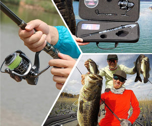 Sougayilang Fishing Rod Combo with Telescopic Pole and Spinning Reel