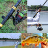 Sougayilang Fishing Rod Combo with Telescopic Pole and Spinning Reel