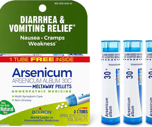 Boiron Arsenicum Album 30C Homeopathic Medicine for Relief from Diarrhea, Nausea, Vomiting, Cramps, and Traveler's Diarrhea, 80 Count - 3 Count (Pack of 1)