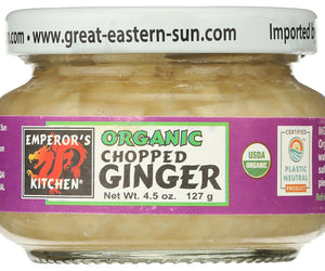Emperors Kitchen: Ginger Chopped Organic, 4.5 Oz