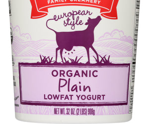 Straus: Organic Low Fat Plain European Style Yogurt, 32 Oz
