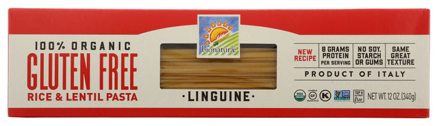 Bionaturae: Organic Gluten Free Rice And Lentil Linguine, 12 Oz