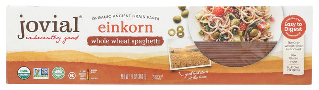 Jovial: Organic Einkorn Whole Wheat Spaghetti, 12 Oz