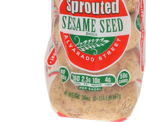 Alvarado Street Bakery: Sprouted Sesame Seed Bagels Organic, 20 Oz