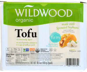Wildwood: Organic Sprout Tofu Firm 2 Pack, 15.50 Oz