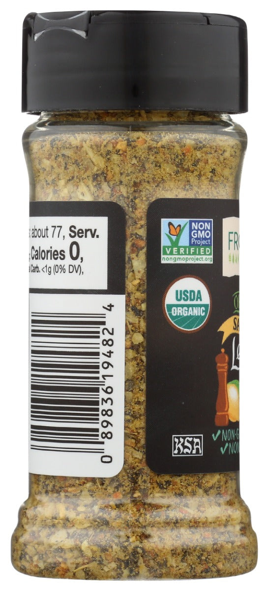 Frontier Herb: Organic Salt Free Lemon Pepper Seasoning, 2.5 Oz