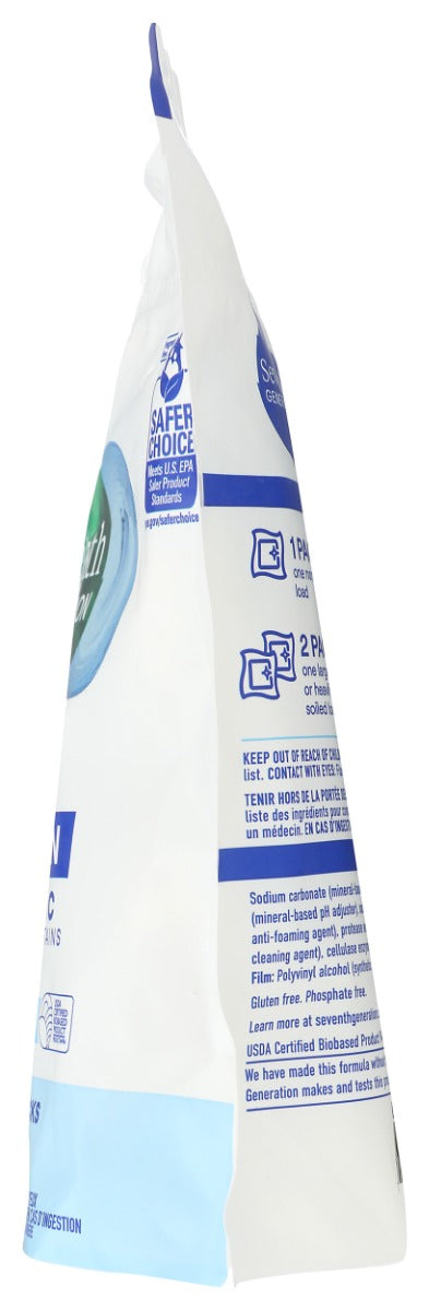 Seventh Generation: Laundry Detergent Packs Free & Clear, 45 Pc