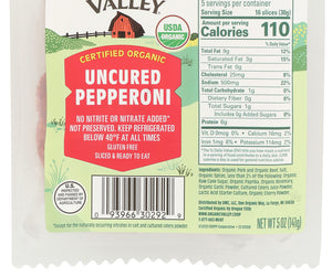 Organic Valley: Uncured Pepperoni Slices, 5 Oz