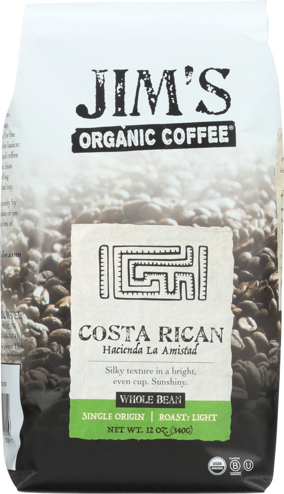 Jims Organic Coffee: Coffee Costa Rican Organic, 12 Oz