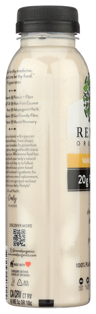 Remedy Organics: Beverage Vanilla Essentials, 12 Oz