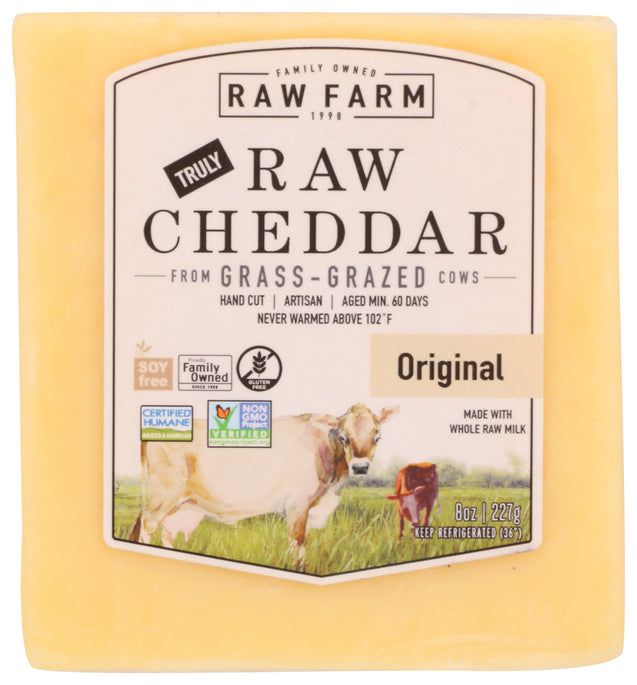 Organic Pastures: Cheese Cheddar Pastre Grz, 8 Oz