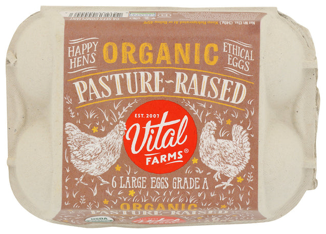 Vital Farms: Organic Pasture Raised Large Egg, 0.5 Dz