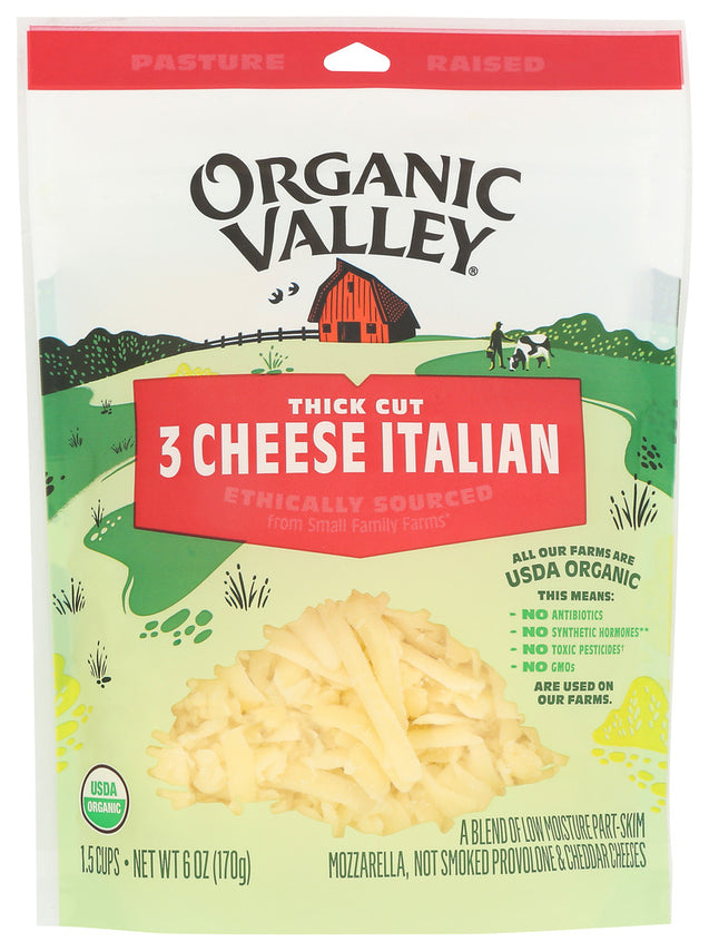 Organic Valley: 3 Cheese Italian, 6 Oz
