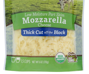 Organic Valley: Mozzarella Cheese Shred, 6 Oz
