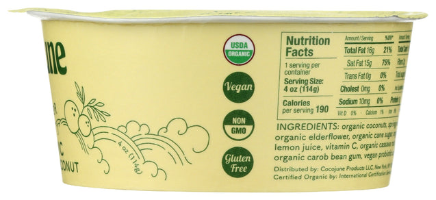 Cocojune: Yogurt Lemon Elderflower Organic, 4 Oz