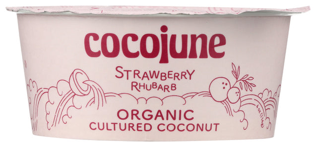 Cocojune: Yogurt Strawberry Rhubrb Organic, 4 Oz