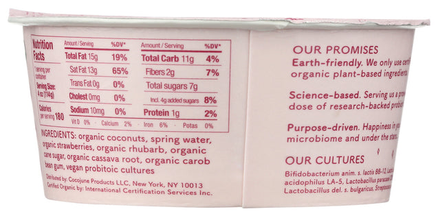 Cocojune: Yogurt Strawberry Rhubrb Organic, 4 Oz