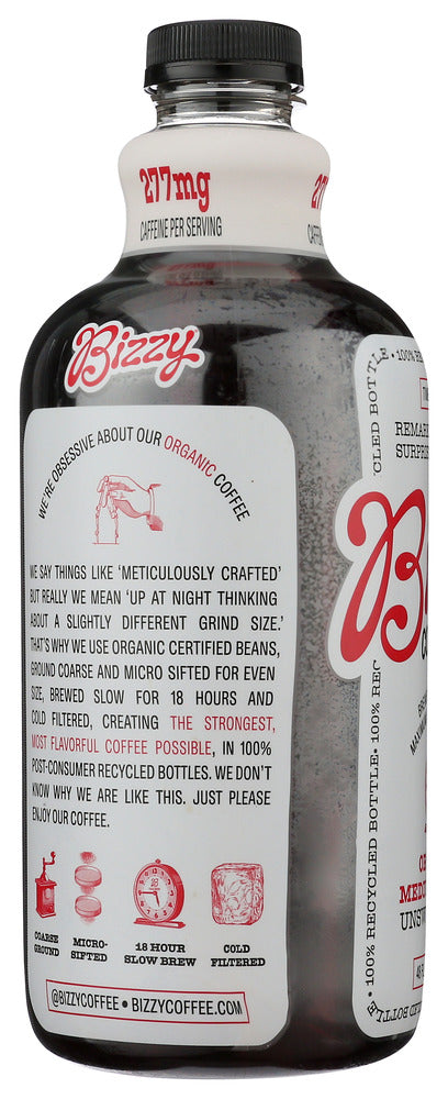 Bizzy Coffee: Coffee Cold Brew Medium Roast Organic, 48 Fo