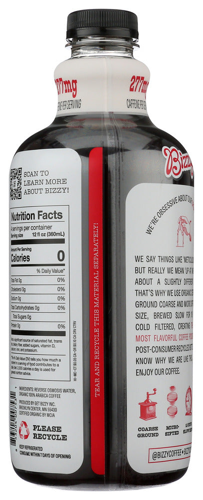Bizzy Coffee: Coffee Cold Brew Medium Roast Organic, 48 Fo