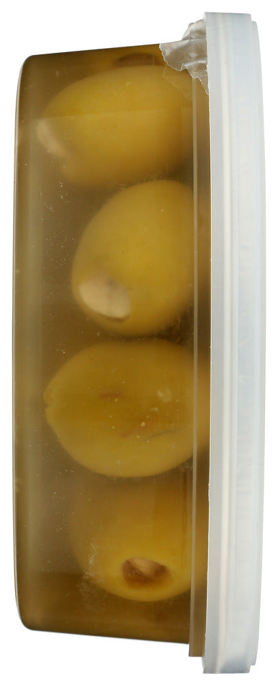 Delallo: Organic Garlic Stuffed Pitted Olives In Brine, 4.5 Oz