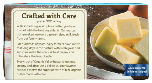Organic Valley: Unsalted Butter Organic, 16 Oz