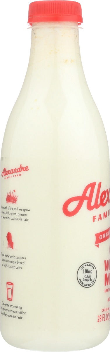 Alexandre Family Farm: Organic A2a2 Cream Top Whole Milk, 28 Fo