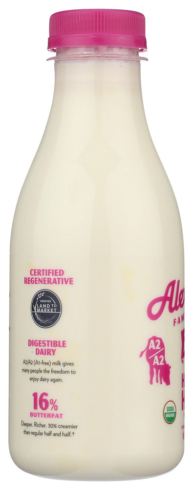 Alexandre Family Farm: Organic A2a2 Barista Style Half & Half, 16 Fo