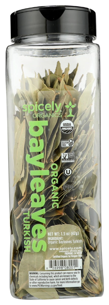 Spicely Organics: Organic Bay Leaves Turkish, 1.5 Oz