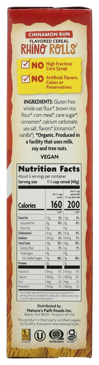 Natures Path: Rhino Rolls Cinnamon Cereal, 9.5 Oz