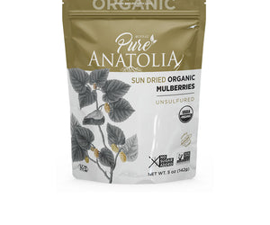 Pure Anatolia: Sun Dried Organic Mulberries, 5oz
