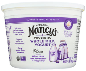 Nancys: Organic Whole Milk Yogurt Plain, 64 Oz