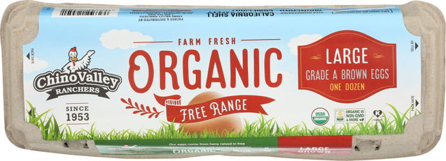 Chino Valley: Organic Free Range Large Brown Eggs, 1 Dz