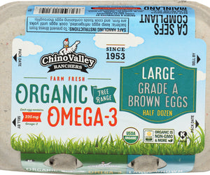 Chino Valley: Organic Omega-3 Large Brown Eggs, 6 Count