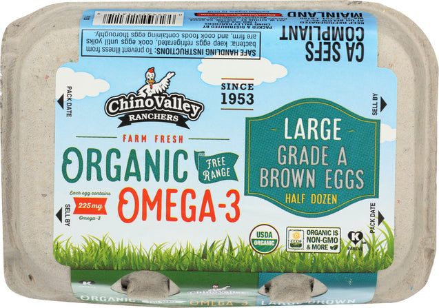 Chino Valley: Organic Omega-3 Large Brown Eggs, 6 Count