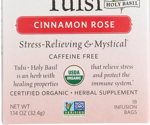 Organic India: Organic Tulsi Cinnamon Rose Tea, 18 Bg