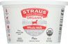 Straus: Organic Whole Milk Plain European Style Yogurt, 16 Oz