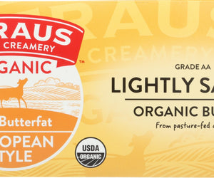Straus: Organic Lightly Salted European Style Butter, 1 Lb