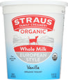 Straus: Organic Whole Vanilla European Style Yogurt, 32 Oz