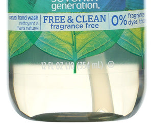 Seventh Generation: Hand Wash Free And Clean Unscented, 12 Oz