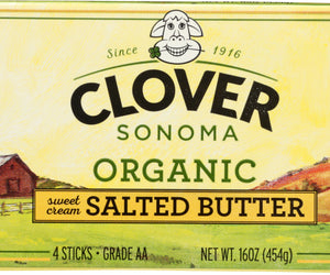 Clover Sonoma: Organic Salted Butter, 16 Oz