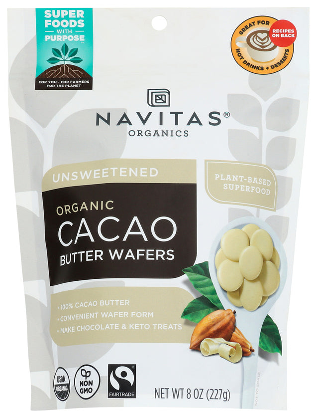 Navitas: Organic Cacao Butter Wafers, 8 Oz