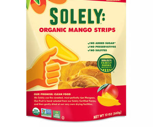 Solely: Organic Dried Mango Strips, 12 Oz