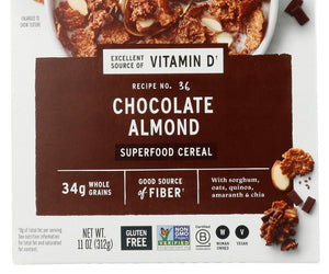 Purely Elizabeth: Chocolate Almond Superfood Cereal With Vitamin D, 11 Oz